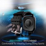 Wholesale Waterproof Shockproof Full Body Case with Built In Screen Protector for Apple Watch 6/5/4/SE [40mm] (Black)